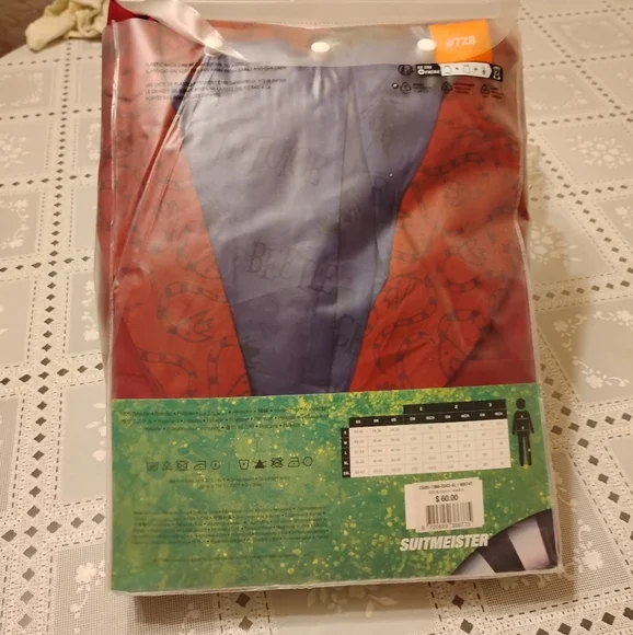 🆕 Suitmeister Beetlejuice Wedding Suit Adult Halloween Costume XL, NEW - Picture 8 of 10